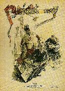 Carl Larsson titelbild till nodhjalpstidningen fran seinens strandl France oil painting artist